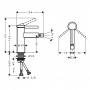Hansgrohe Finoris Смеситель для биде, на 1 отв., с донным клапаном, цвет: белый матовый