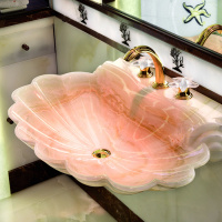 THG Oceania Смеситель для раковины, 3 отв., цвет: золото/прозрачный хрусталь