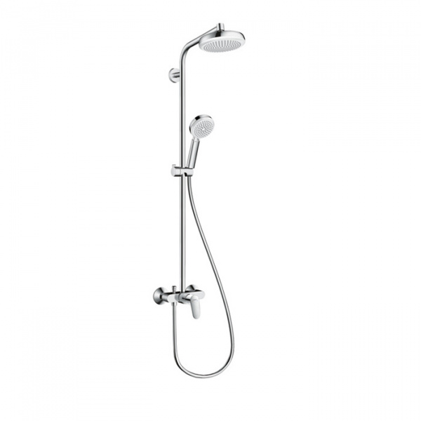 Hansgrohe Crometta 160 Showerpipe Душевая стойка с верхнем душем 180мм, ручным душем, и термостатическим смесителем, цвет: хром