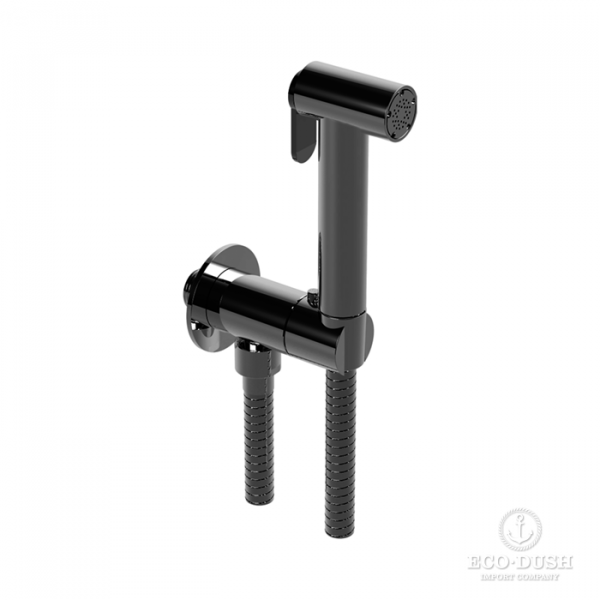 HUBER Shower Гигиенический душ со шлангом 120 см,держатель с выводом, цвет: черный матовый