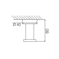 Carlo Frattini Rotola Крючок одинарный, подвесной, цвет: чёрный матовый