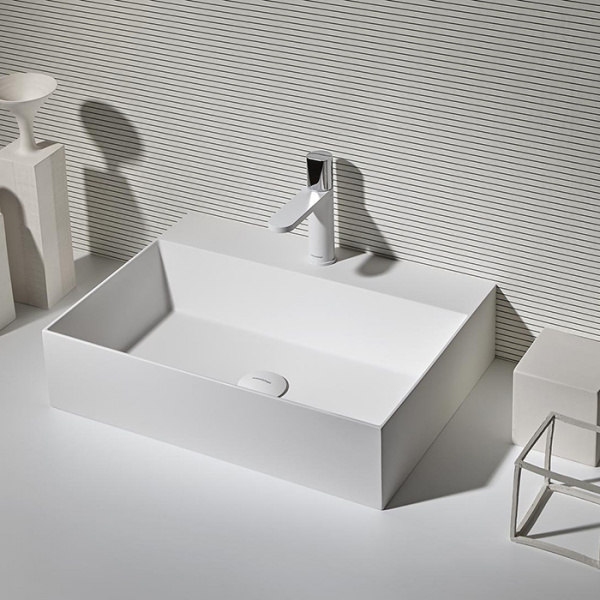 ANTONIO LUPI INDIGO Смеситель для раковины на 1 отверстие, излив 165 мм., ручка хром блестящий, цвет: белый матовый