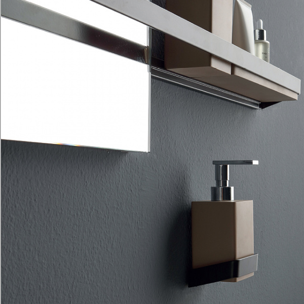 Bertocci Fly Дозатор из композита, настольный, цвет: бежевый/хром