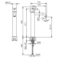 Fantini Icona Classic Смеситель для раковины, 1 отверстие, цвет: хром