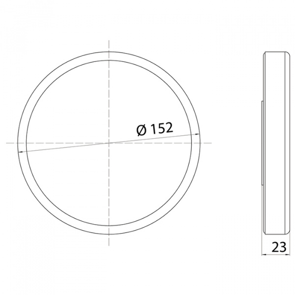 EMCO Pure Зеркало косметическое, Ø153мм, самоклеющееся, 5x кратное увеличение, подвесной, цвет: хром