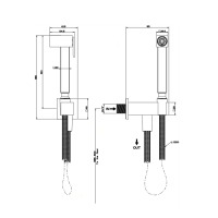 Gessi Rettangolo Гигиенический душ настенный, цвет: хром