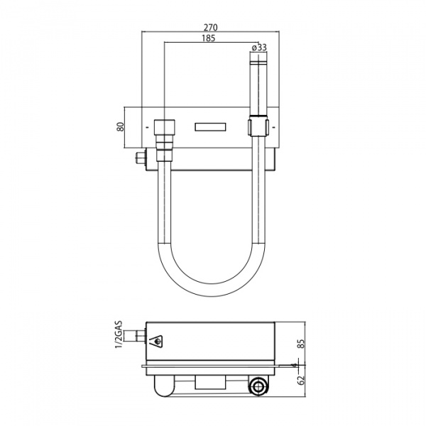 Bossini Kneipp Гигиенический душ со смесителем, лейкой и шлангом, цвет: хром