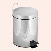 TW Harmony 010, ведро с педалью и крышкой, 3 литра, напольное, цвет: хром