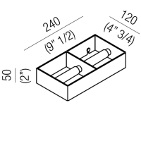 Agape 369 Двойной держатель туалетного рулона из нержавеющей стали, подвесной, цвет: глянец