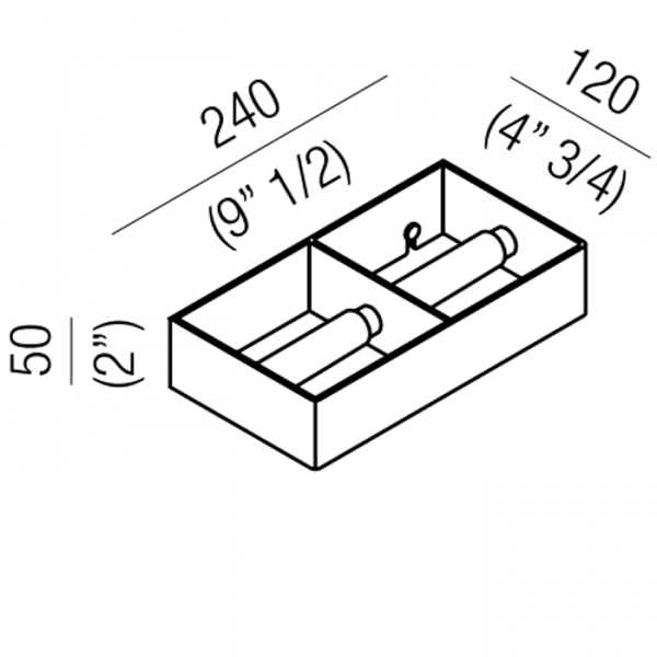 Agape 369 Двойной держатель туалетного рулона из нержавеющей стали, подвесной, цвет: глянец