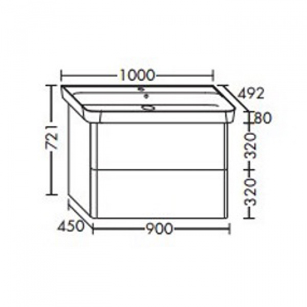 Burgbad Iveo Комплект мебели с раковиной 100см, цвет: белый глянец