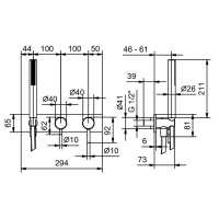 Fantini Nostromo Смеситель для душа, встраиваемый, цвет: хром