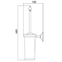 Sbordoni Flora  Туалетный ѐршик с держателем, подвесной, керамика/бронза