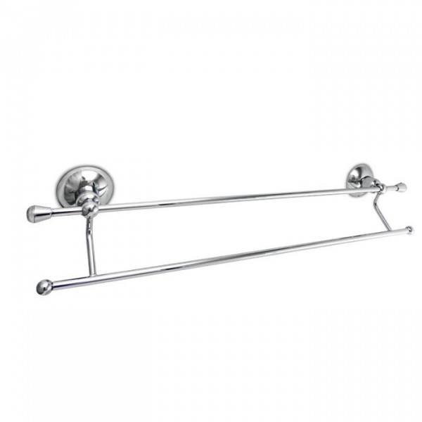 Nicolazzi Cristallo Di Rocca Полотенцедержатель двойной 52 см, подвесной, цвет: хром