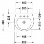 Duravit Darling New Раковина 55x48 см, 1 отв., цвет: белый