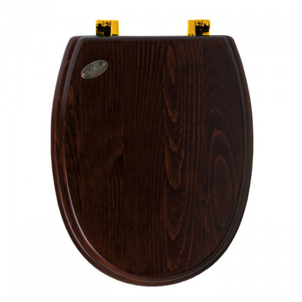 SIMAS Arcade Сиденье для унитаза, микролифт, цвет: дерево/золото