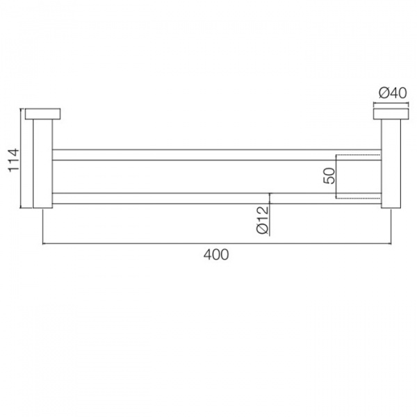Fima Carlo Frattini Rotola Полотенцедержатель-двойной 40см, подвесной, цвет: хром