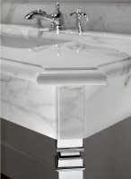 Devon&Devon Epoque Декоративная структура 100х59.7см, с раковиной на 3 отв., цвет: хром/белый мрамор