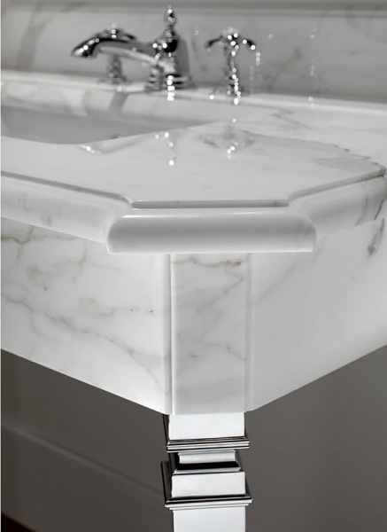 Devon&Devon Epoque Декоративная структура 100х59.7см, с раковиной на 3 отв., цвет: хром/белый мрамор