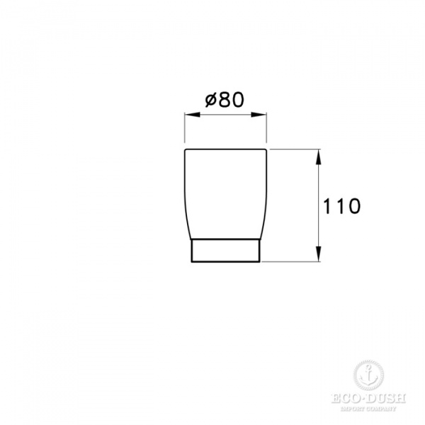 Stella Bamboo Держатель стакана или мыльницы подвесной (без стакана и мыльницы) 1014/1024 цвет: хром