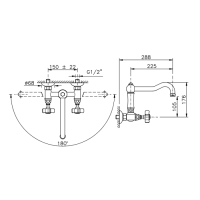 Nicolazzi Dames Anglaises Смеситель для раковины с 2мя ручками, цвет: хром
