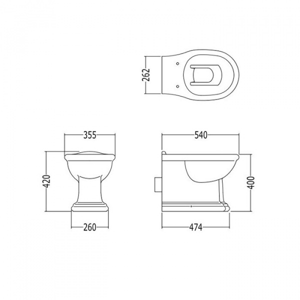 Devon&Devon New Etoile, Унитаз напольный 54х35.5см, цвет: белый