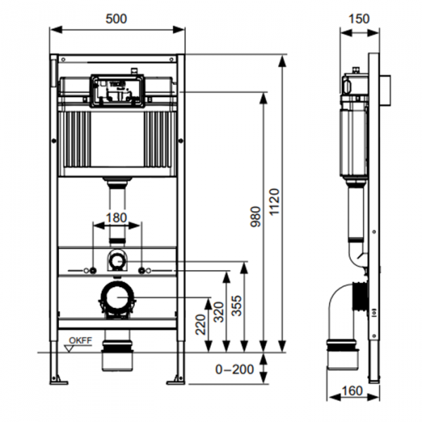 TECEbase 2.0 Комплект 5 в 1, унитаз TECE V04, инсталяция для подвесного унитаза, клавиша смыва TECEnow хром, крепеж для монтажа, звукоизоляция
