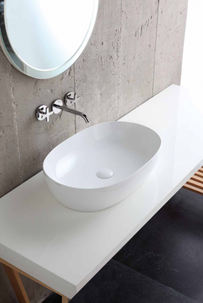 AZZURRA ELEGANCE Раковина 60х40 см, без отв., накладная, цвет: белый