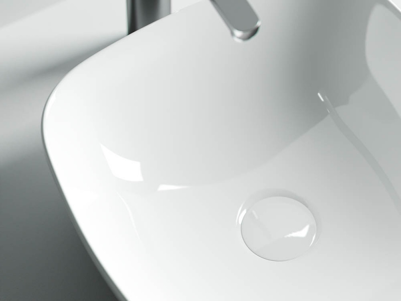 Умывальник чаша накладная квадратная Element 400*400*140мм Ceramica Nova белый CN5006