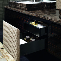 VITAGE milldue edition FOUR SEASONS Комплект мебели с тумбой под раковину, раковиной BOSTON65, зеркалом BRISTOL, 216 см, цвет: Ebano/Emperador