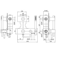 Fantini Milano Встраиваемый смеситель для душа, термостатический, цвет: хром