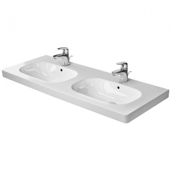 Duravit D-Code Раковина 120х49 см, 3 отв., двойная, цвет: белый