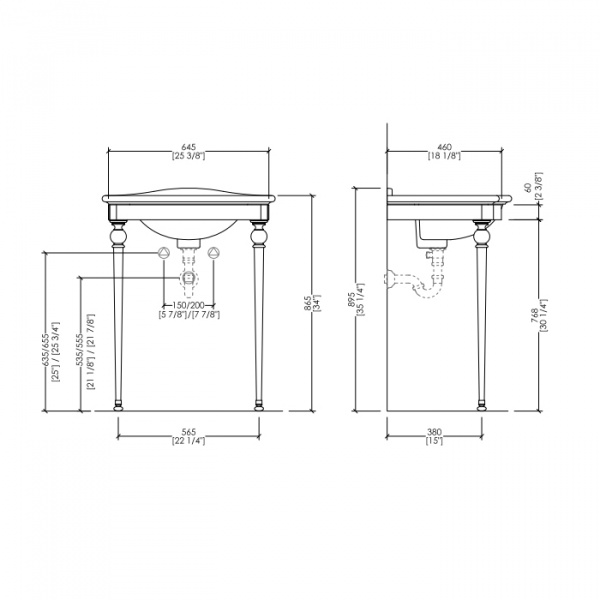 Devon&Devon Westminster Декоративная структура 69.5х50см, с раковиной на 1 отв., цвет: хром/белая