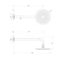 Gessi Inciso Shower Душевая головка шарнирная на 1/2” с защитой отизвесткового налёта, цвет: black XL
