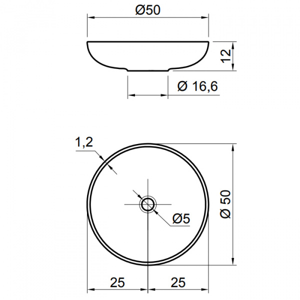 Antonio Lupi Verso Раковина 50х50х12 см, без отв., накладная, цвет: белый