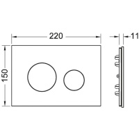 TECE TECEloop Лицевая панель клавиши смыва для унитаза, цвет: светлый бетон