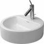 Duravit Раковина 48 см, 1 отв., с переливом, цвет: белый