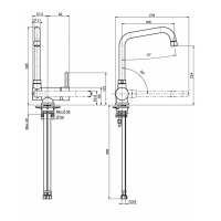 Carlo Frattini Kitchen Смеситель для кухни опускающимся изливом, цвет: хром