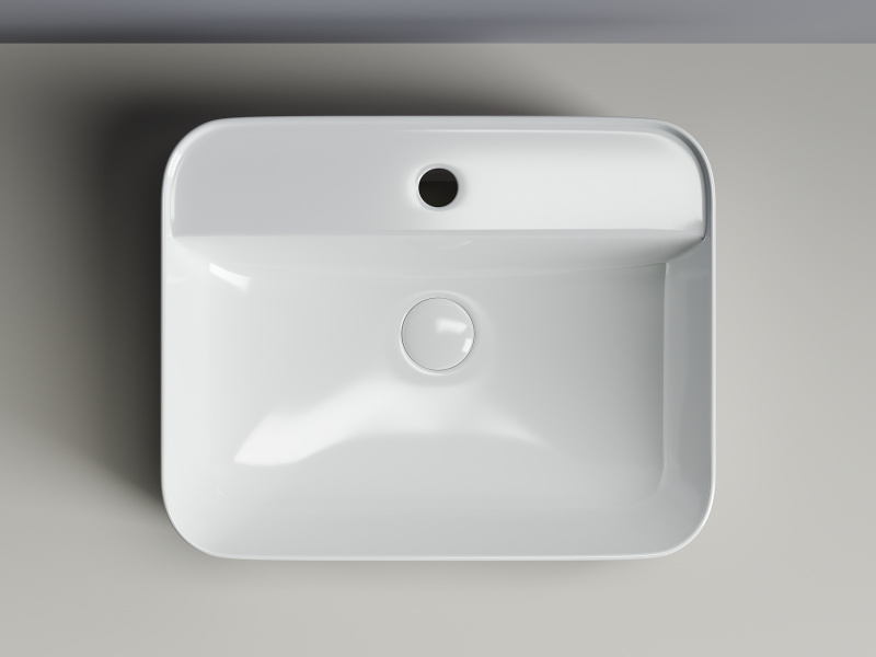 Умывальник чаша накладная прямоугольная Element 500*400*140мм Ceramica Nova белый CN5015