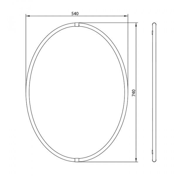 Bongio Axel Зеркало косметическое, подвесной, цвет: хром