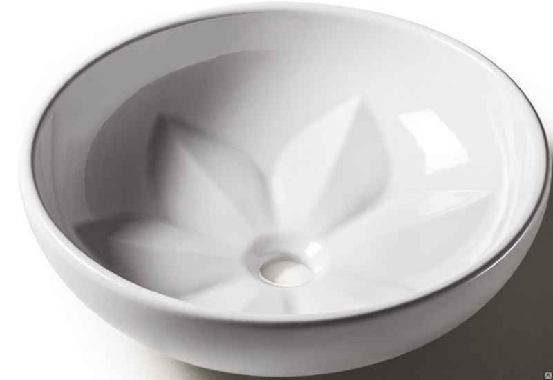 AZZURRA FLEUR Раковина 45х16 см, без отв., цвет: белый