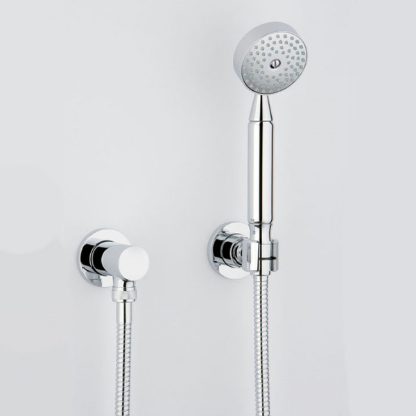 THG Mossi cristal clair Душевой комплект с ручным душем, шланг 1500 мм., держатель и подвод воды, цвет: хром