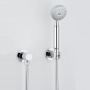 THG Mossi cristal clair Душевой комплект с ручным душем, шланг 1500 мм., держатель и подвод воды, цвет: хром