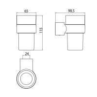 EMCO Fino Стакан подвесной, прозрачное стекло, цвет: хром