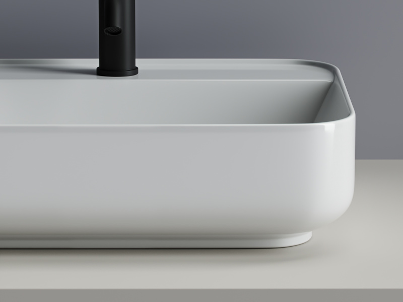 Умывальник чаша накладная прямоугольная Element 500*400*140мм Ceramica Nova белый CN5015