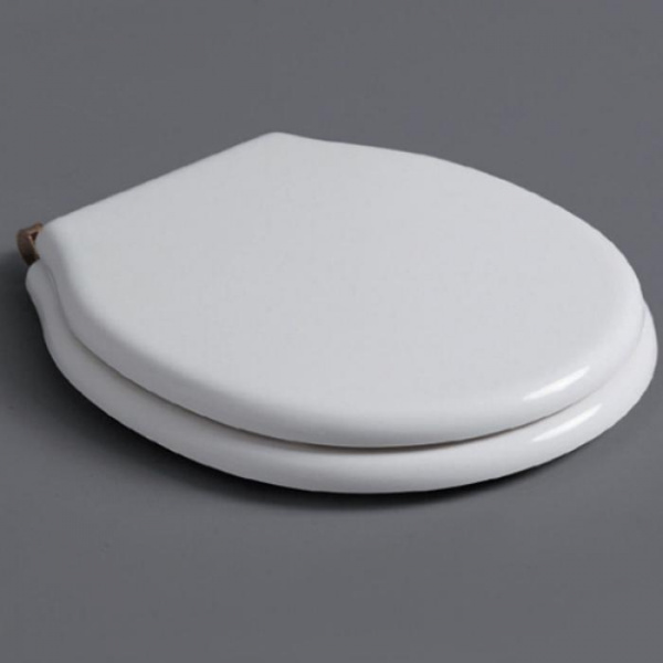 SIMAS Londra Сиденье для напольного унитаза, белый петли бронза