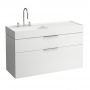 Laufen Kartell Тумба с раковиной, 119х45.5х61.5см, с 2 выдвиж. ящиками, с сифоном, цвет: белый глянцевый