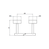 Gattoni Easy Полотенцедержатель 45см, подвесной, цвет: хром
