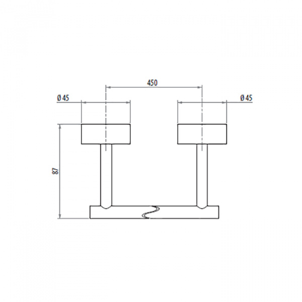 Gattoni Easy Полотенцедержатель 45см, подвесной, цвет: хром