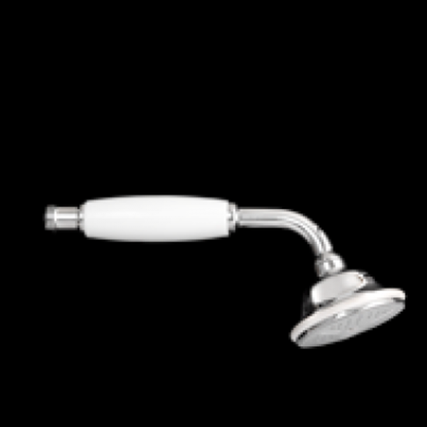 Devon&Devon Morris Лейка душевая , ручка белая, цвет: хром